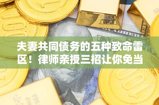 武汉夫妻共同债务的五种致命雷区！律师亲授三招让你免当替罪羊